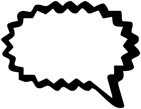 Cartoon speech bubble clipart