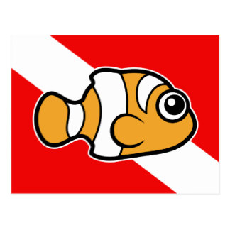 Cartoon Clownfish Postcards | Zazzle