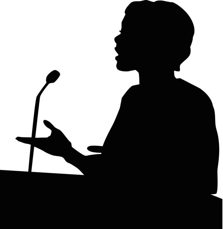 Woman speaker clipart
