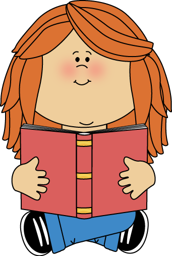 Clipart of kids reading books