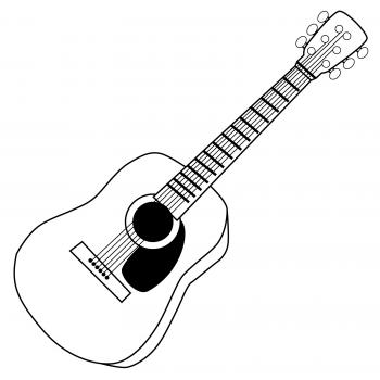 Guitar Clip Art Black and White – Clipart Free Download