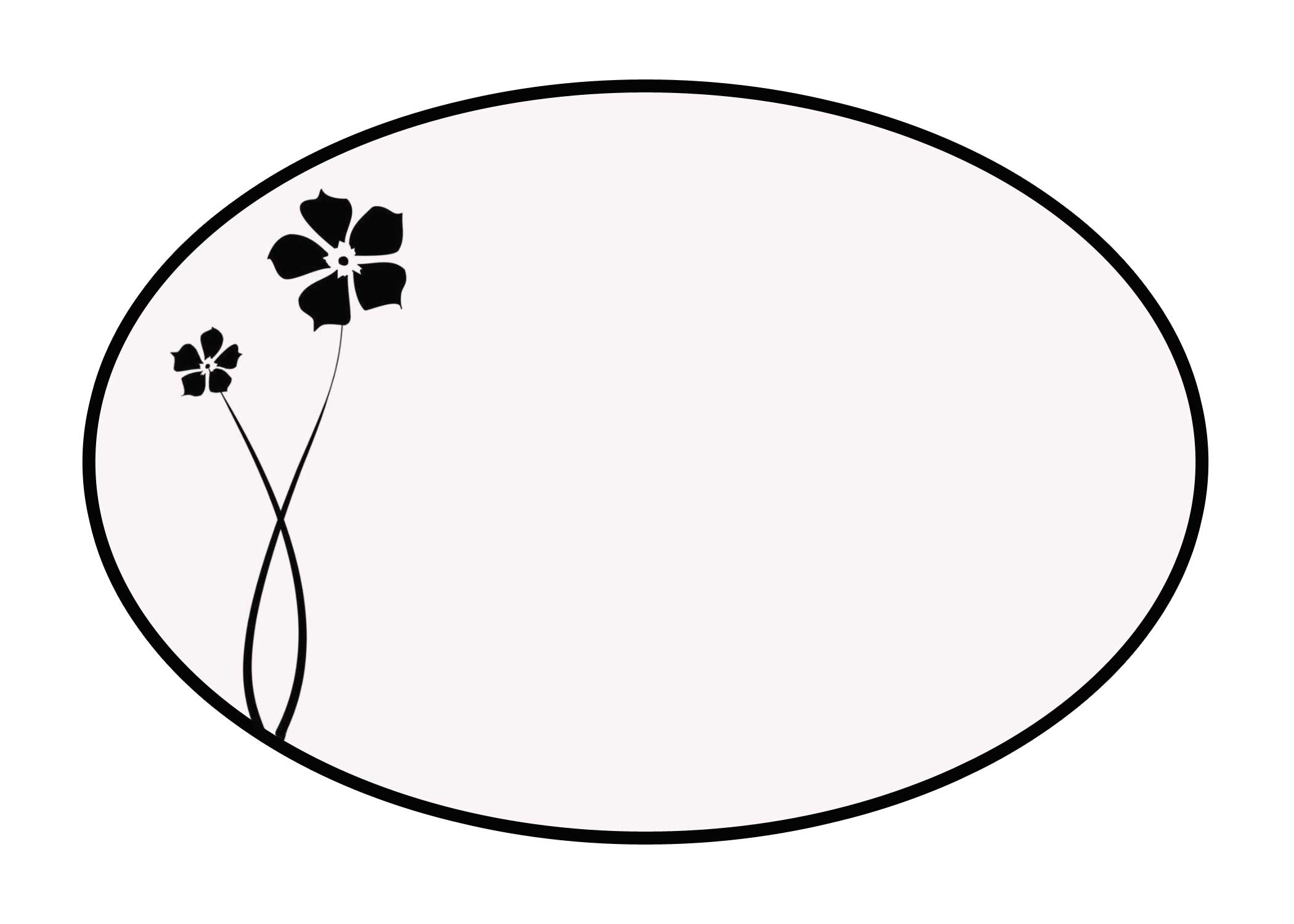 Oval outline clipart