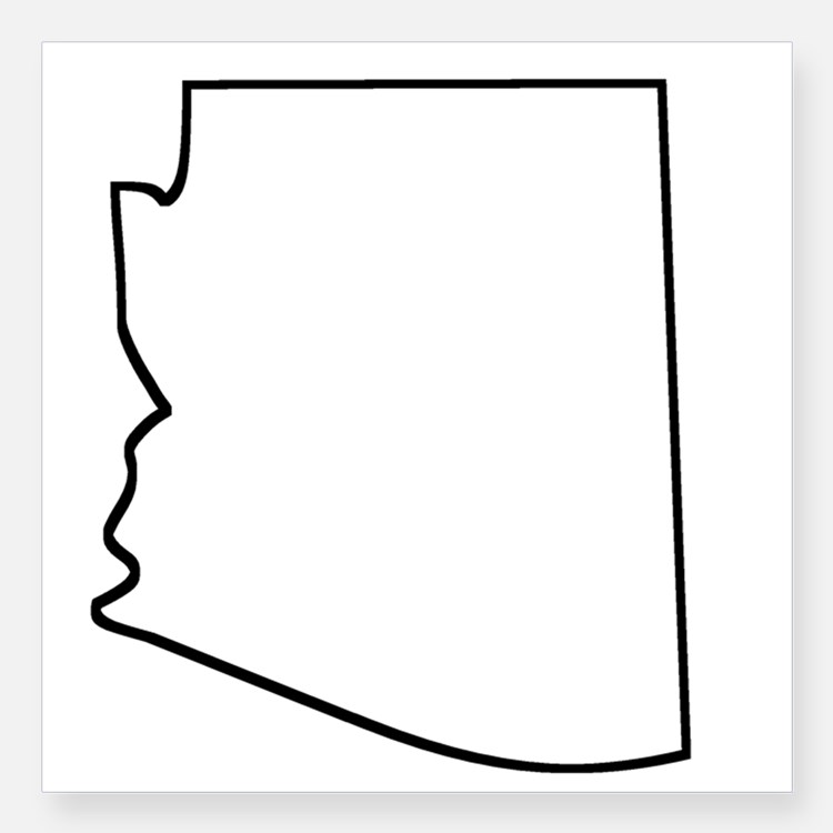 Arizona State Outline Decal - ClipArt Best