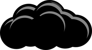 Light Grey Thunder Cloud Clip Art - vector clip art ...
