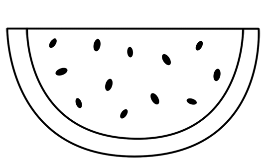 Cartoon Watermelon Step by Step Drawing Lesson