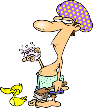 Taking A Shower Clipart