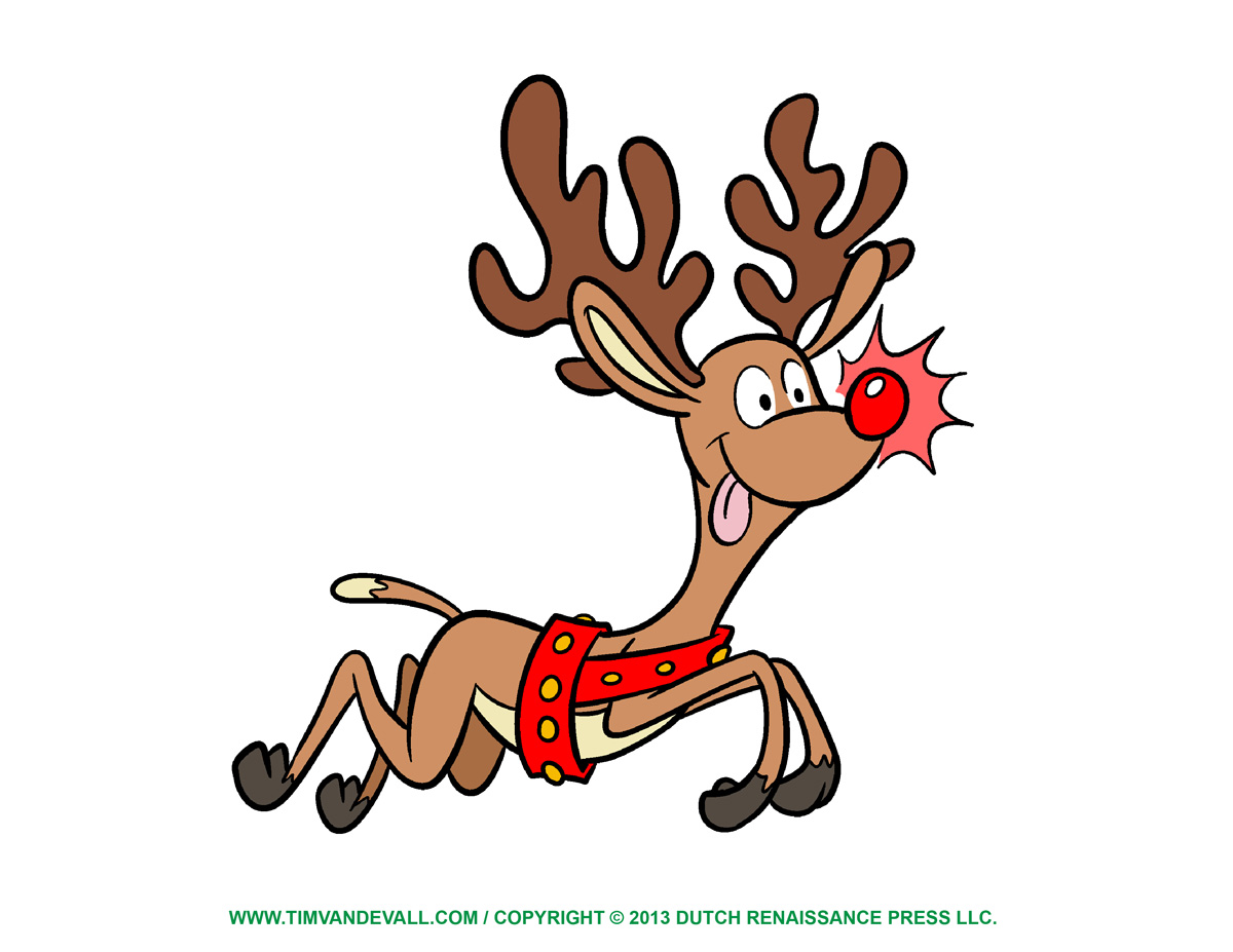 Free reindeer clipart, template, &amp; coloring pages for kids