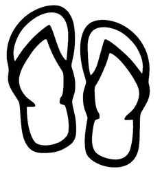 45+ Flip Flop Outline Clip Art