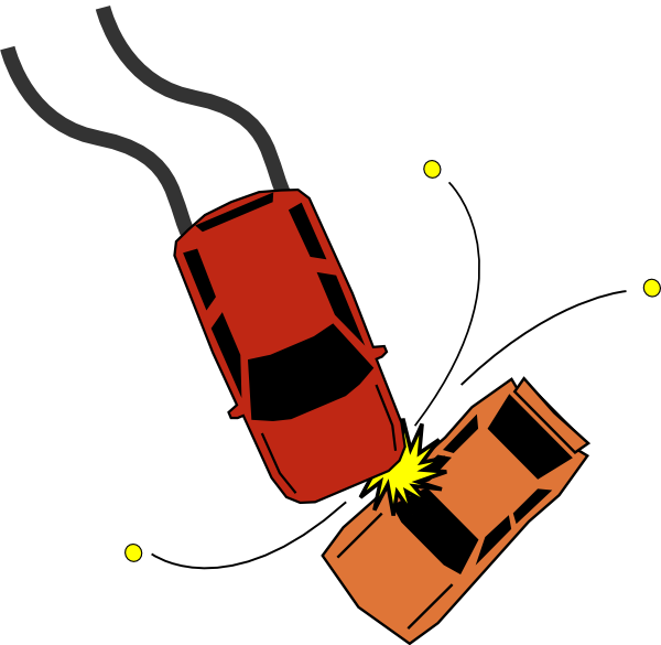 Car Crash On Bridge Clipart