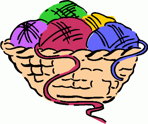 Wool Clipart Yarn Basket 4 Gif