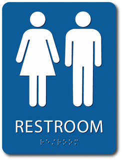 ADA Braille Unisex Restroom Signs - 6x8 | Alpha Dog ADA Signs