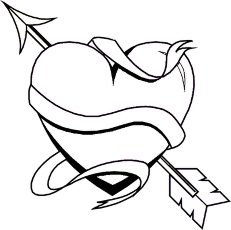 coloring pages hearts and ribbons best photos of coloring pages of ...