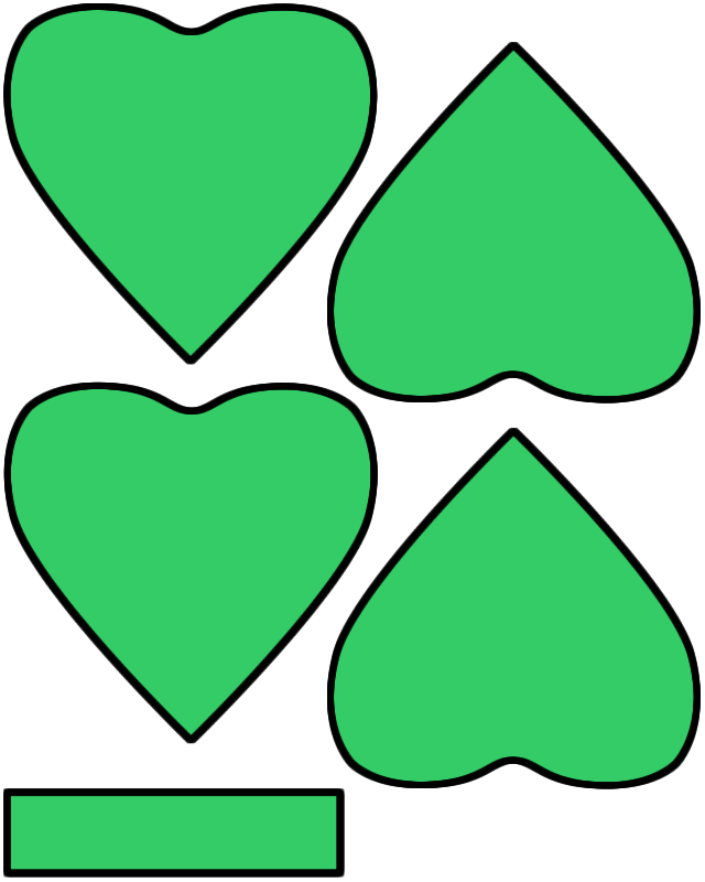 Four Leaf Clover/Shamrock - Paper craft (Color Template)