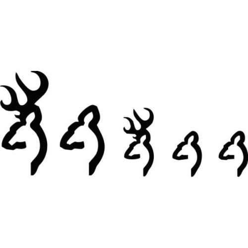 Browning deer head logo clipart