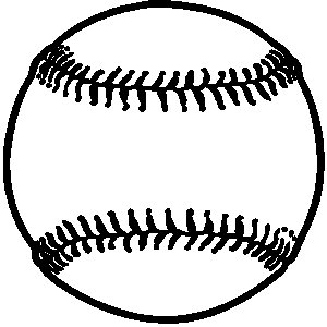 Softball ball clipart logo