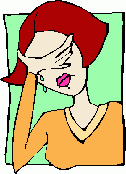 Crying people clipart