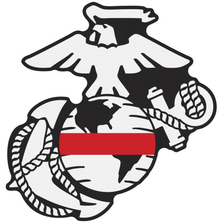 Thin Line USMC Eagle Globe Anchor Decals - Fire Safety Decals