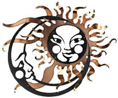 Sun And Moon Metal Wall Art