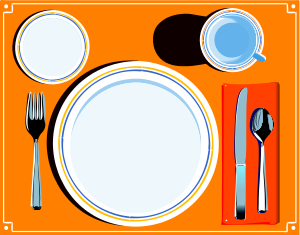 Dinner Place Setting Clipart