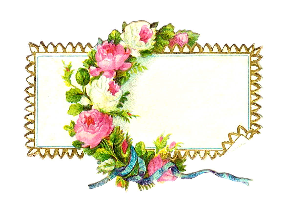 Antique Images: 2 Flower Digital Label Designs: Vintage Victorian ...