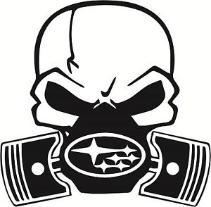 LARGE Skull Piston gas mask Decal Sticker Car subaru JDM Drift ...