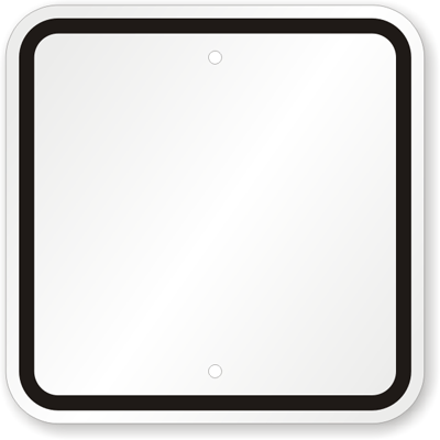 Square Custom Sign Blanks with Pre-Printed Borders - Add Own text