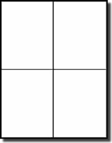 400 Quarter Page Blank Square Corner Printable Large Labels, 100 ...