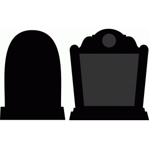 Silhouette Design Store - View Design #97141: 2 gravestones