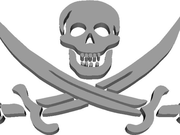 Skull and Swords (Jolly Roger) by BY_CRC - Thingiverse