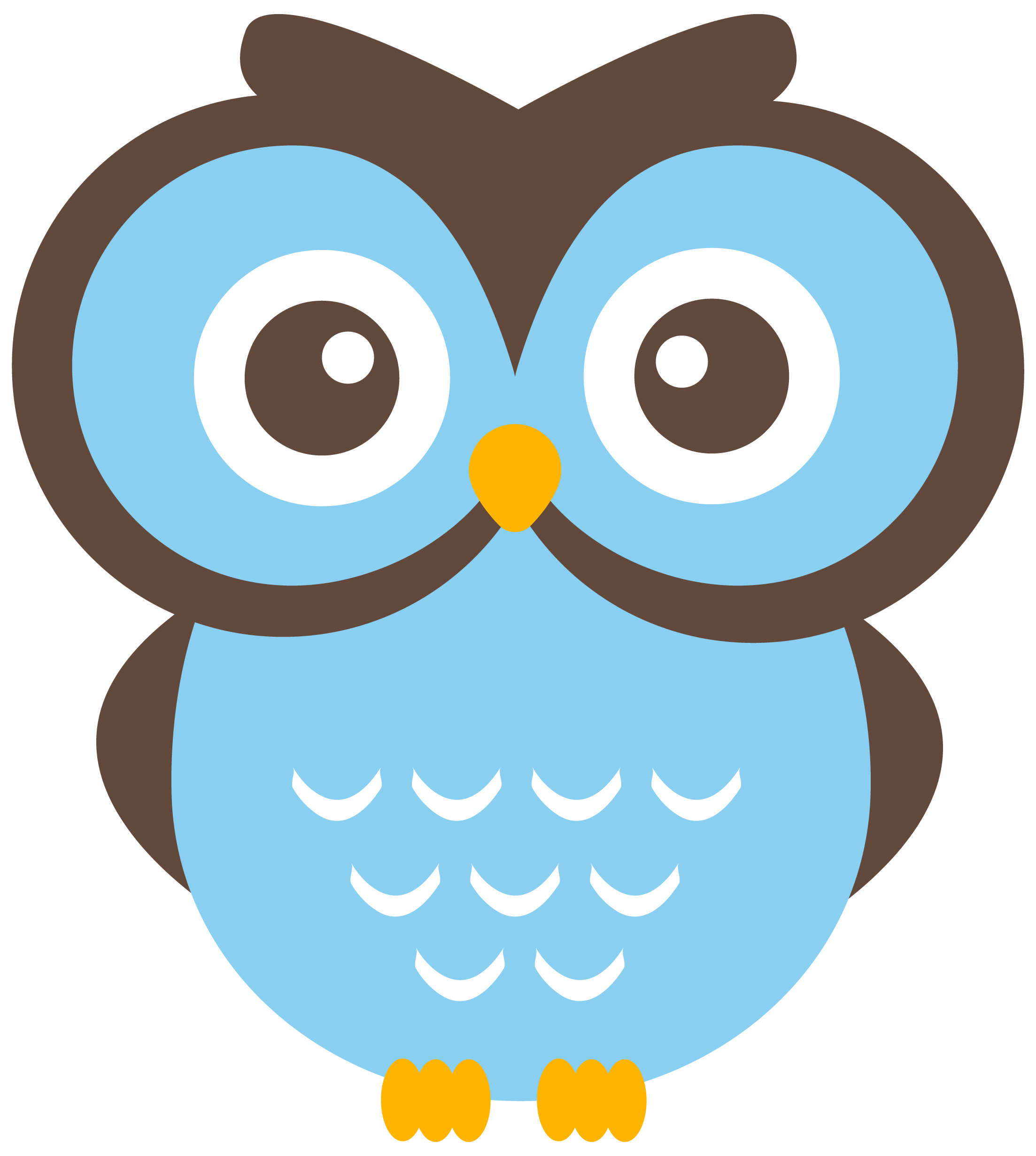 Wise girl owl clipart