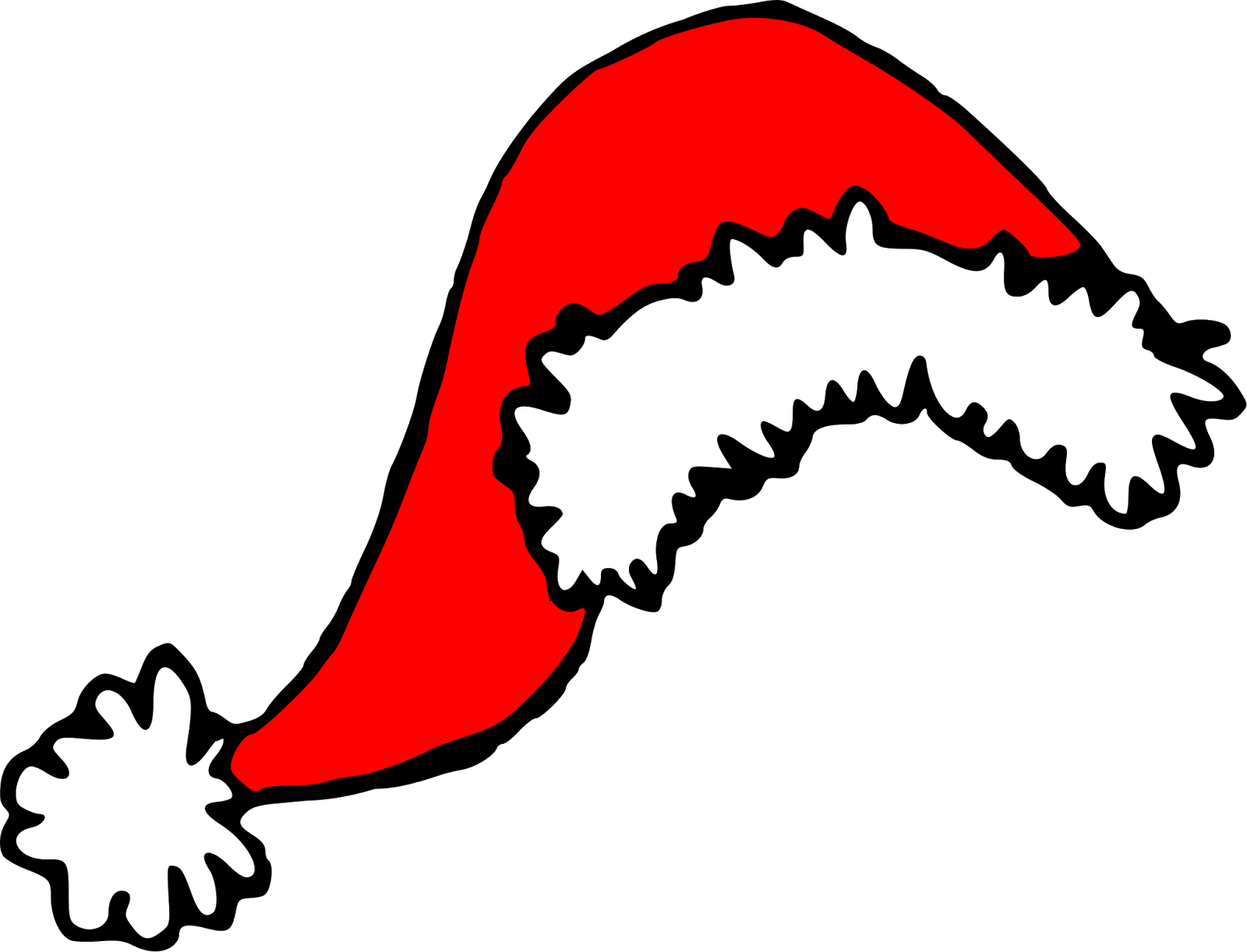 Santa hat clipart outline png