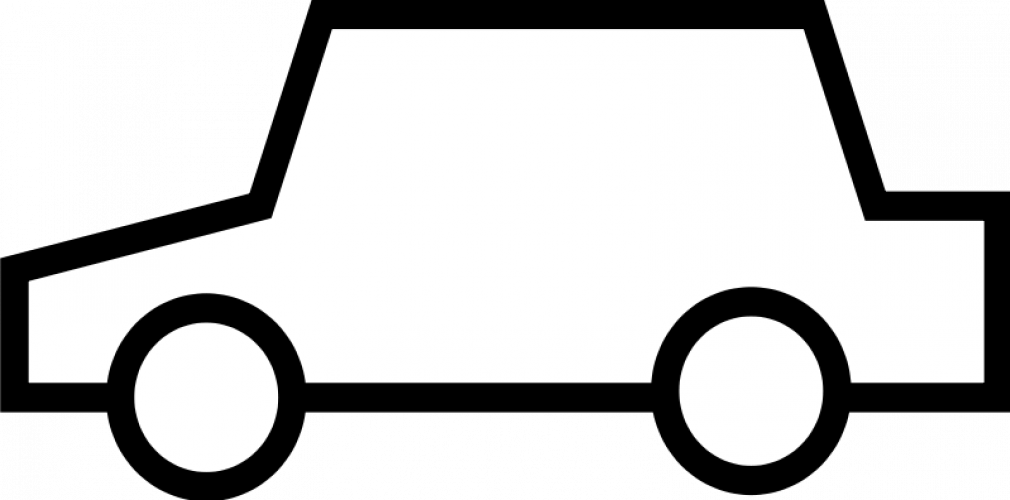 Simple Car Icon Vector Graphics | Public Domain Vectors