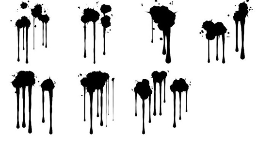 Free Photoshop Drippy Sprays Brushes
