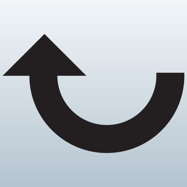 Round arrow clipart black and white