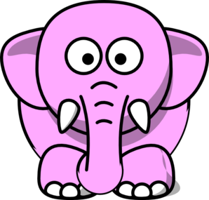 Pink Elephant clip art - vector clip art online, royalty free ...