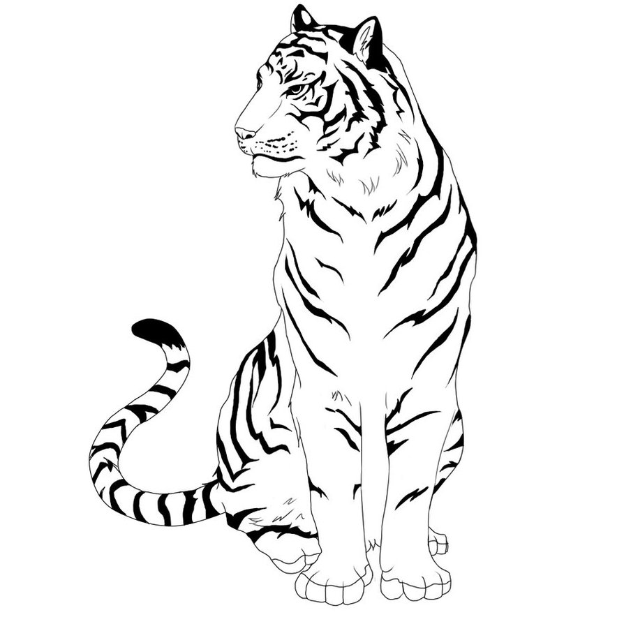deviantART: More Like Tribal Tiger Lineart by = - ClipArt Best ...