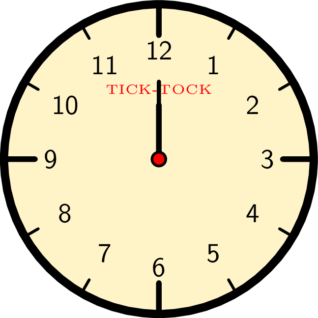 symbols - Generate analog clock with numbered face - TeX - LaTeX ...