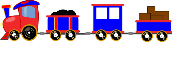 Choo Choo Train With Cars clip art - vector clip art online ...