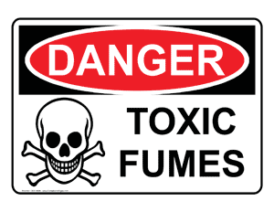 Gases: Toxic Fumes sign #ODE-9508 - Safety Signs Labels-