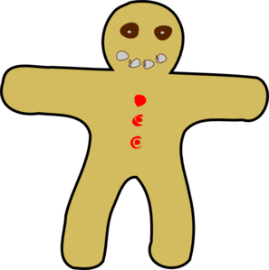 Gingerbread Man 2 clip art - vector clip art online, royalty free ...