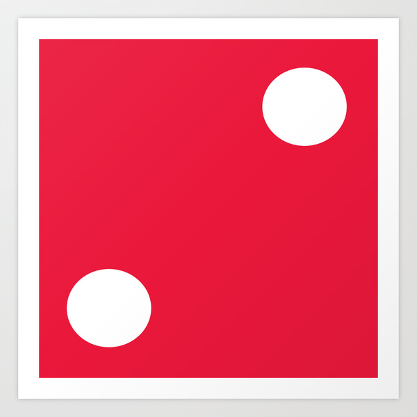 Red Dice 2 Art Print by r.e.hergert | Society6