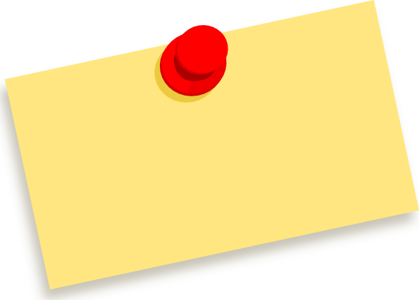 Thumbtack Note Blank clip art - vector clip art online, royalty ...