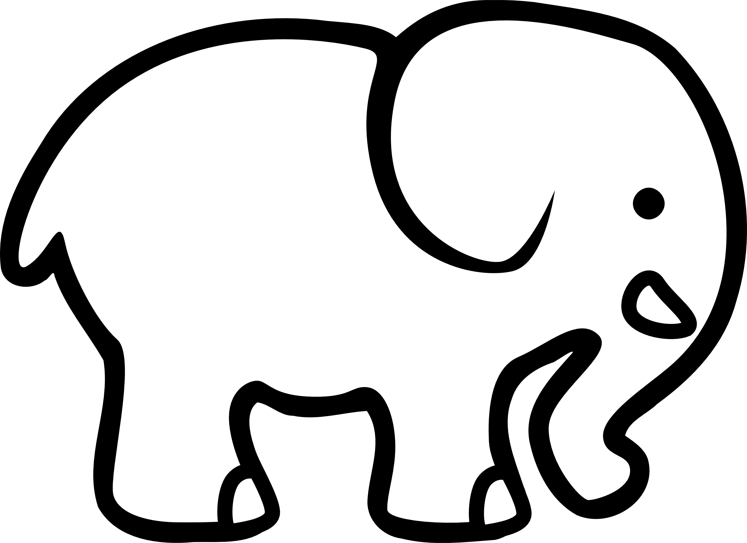 lemmling 2D cartoon elephant Scalable Vector ...