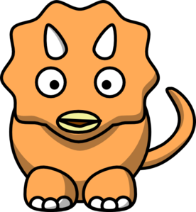 Orange Dinosaur clip art - vector clip art online, royalty free ...