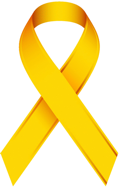 Gold Awareness Ribbon Clip Art