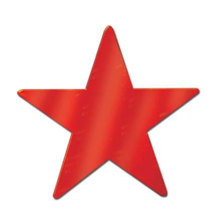 foil stars 5 party supplies - 5in red star cutout