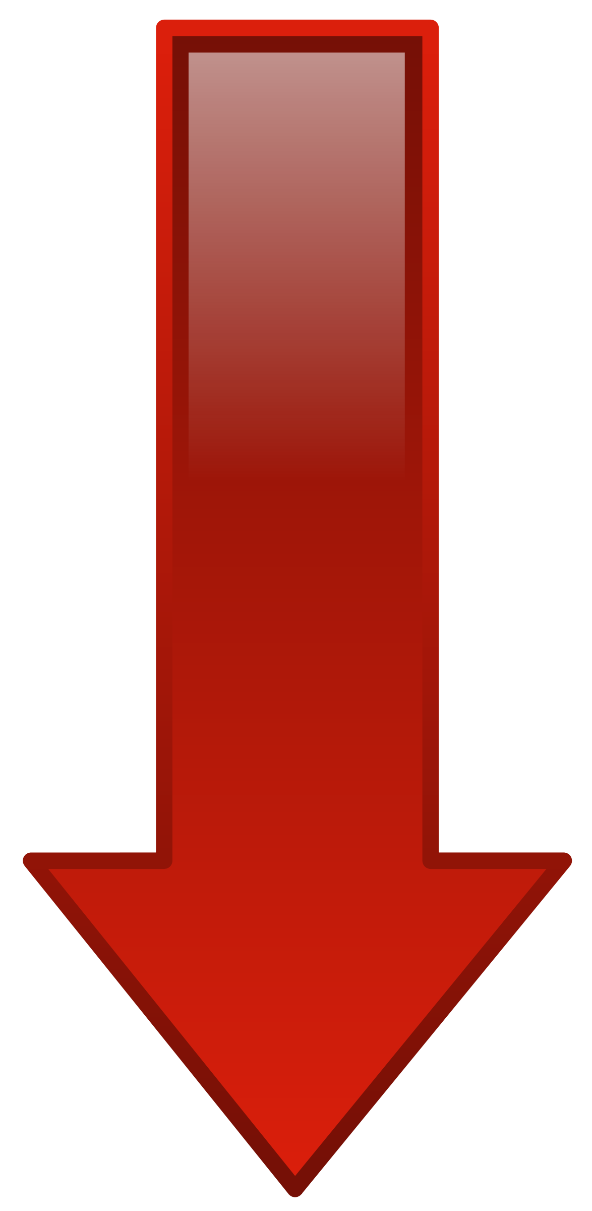 Clipart - Arrow Down Red