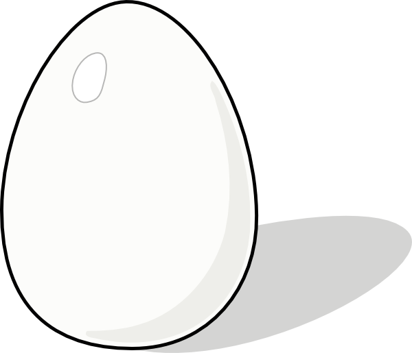 White Egg clip art Free Vector / 4Vector