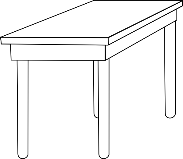 Table Outline clip art - vector clip art online, royalty free ...