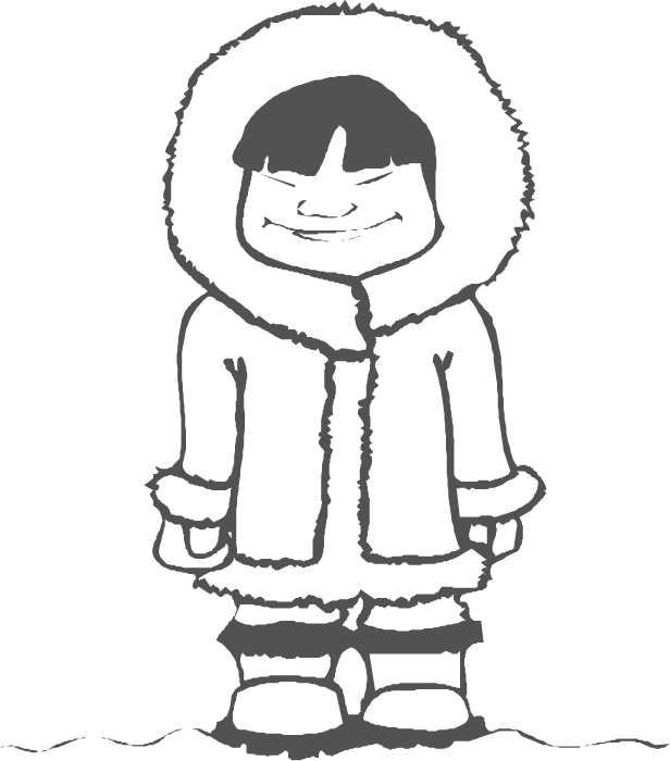 Eskimo Girl Drawing Teach eskimo color